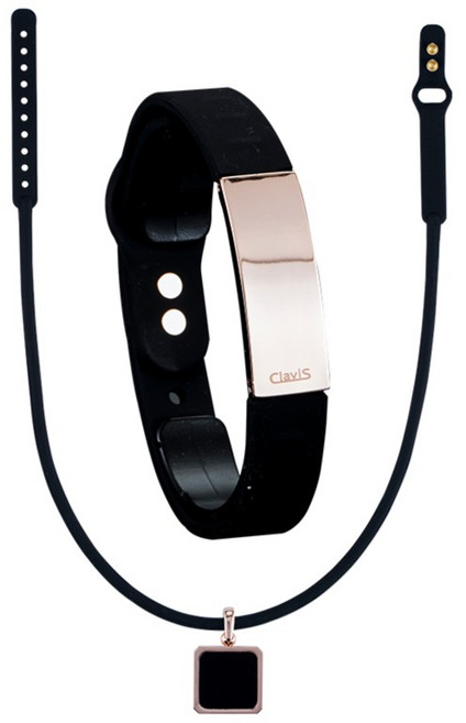 클라비스 테라 건강팔찌+목걸이 세트 블랙, 1세트