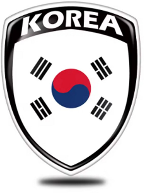 킹콩 태극기 스티커 에폭시 반사재질, 1개