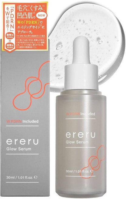 ereru 光澤精華 深層滋潤 收縮毛孔 改善膚色 打造光澤美肌, 1件, 30ml