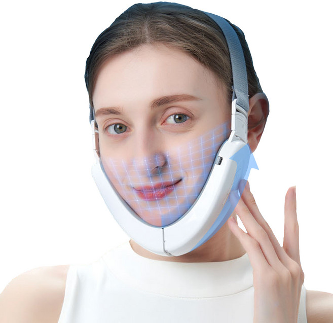 얼굴마사지기 이중턱 관리 케어V라인 얼굴 미세전류형, 1개, 흰색