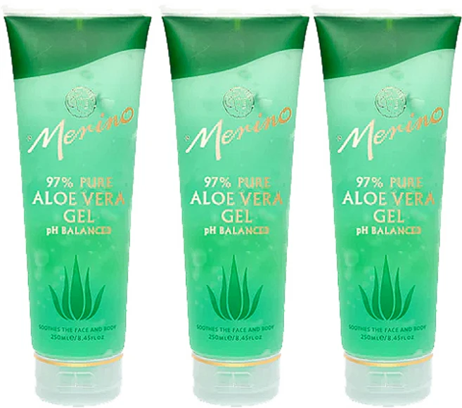 Merino Aloe Vera Gel Tube 메리노 알로에 베라 젤 튜브 8.45oz(250ml) 3팩, 3개, 250ml - 쿠팡