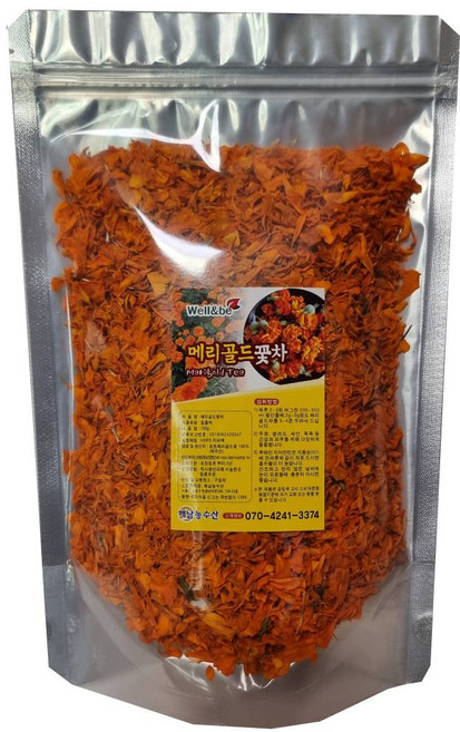 메리골드 꽃차 마리골드 눈에 좋은 차 식용꽃잎, 99g, 1개, 1개입