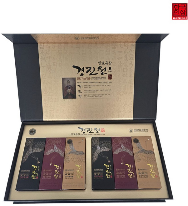 한국인삼 6년근 발효홍삼 경진원 스틱 12g 60포, 60개