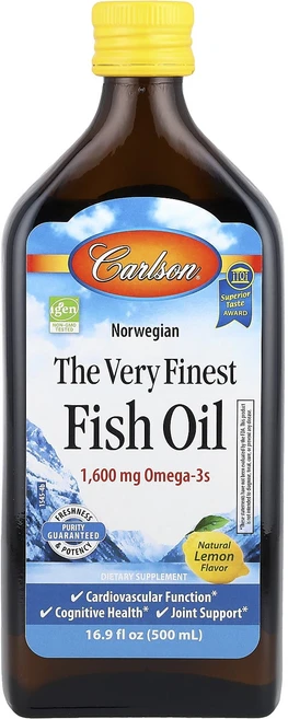 금방품절되요 Carlson 노르웨이산 피쉬 오일 천연 레몬 맛 500ml(1600mg) 얼른서두르세요, 1개, 500ml - 쿠팡