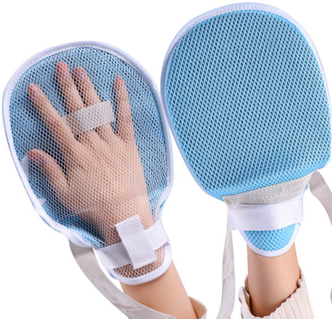 보드미 치매 장갑 와상 노인 환자 간병 케어 아토피 망사 손 억제 요양 병원 요양원 용품, 옵션1 양면 단층망사 모델 1개, 1개