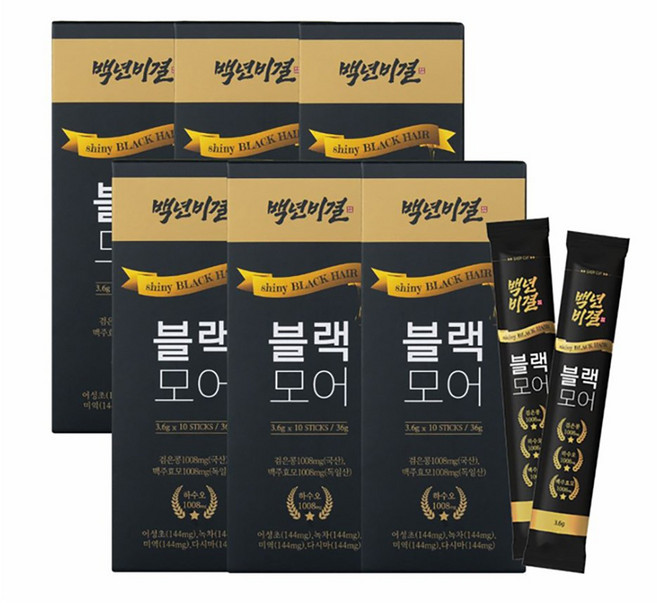 블랙모어 고함량 맥주효모환 서리태 하수오 검은콩 맥주효모 어성초 환 머리숱 2개월, 3.6g, 60개