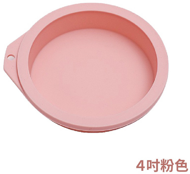 矽膠蛋糕模具 6吋/8吋 食品級矽膠 易脫模, 1個, 櫻花粉4吋