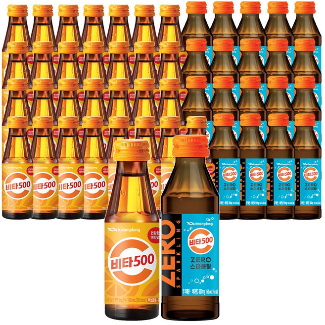 비타500 30 + 비타500 제로스파클링 20 총 50병, 100ml, 50개