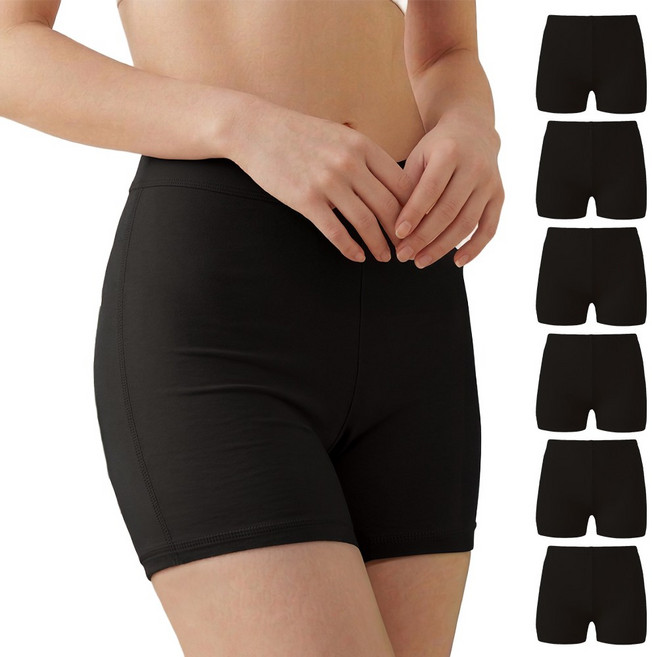 비너스 자스민 6매입 여성 면 스판 학생 교복 여자 속바지 세트