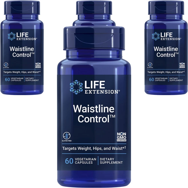 라이프익스텐션 웨이스트라인 컨트롤 베지테리언 캡슐, 4개, 60정 - 쿠팡
