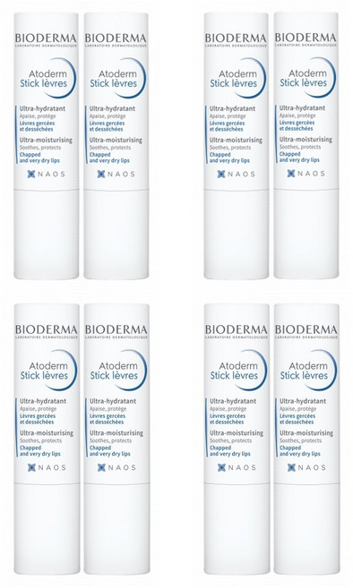 바이오더마 아토덤 스틱레브르 립밤, 단일, 4g, 8개