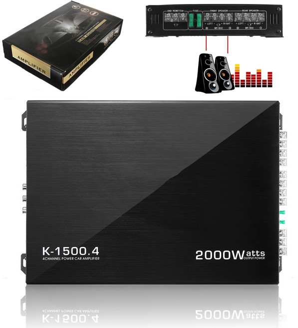 DSP 멀티증폭기 차량용블루투스 사운드프로세서 차량용 오디오 앰프 스피커 자동 파워 스테레오 서브우퍼 액세서리 2000W 4 채널