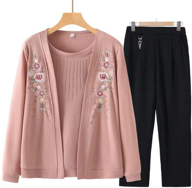 50대 60대 마마복 긴팔 세트 빅사이즈 할머니옷 중년여성옷 XINNIX