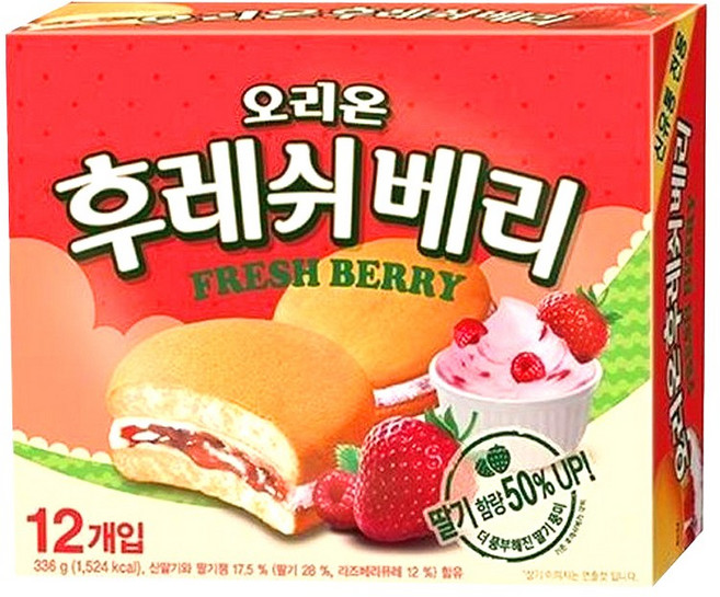 오리온 후레쉬베리 딸기 336g