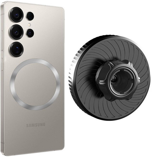 스마트폰 태블릿 맥세이프 거치대 자력조절 차량용 탁상용 볼헤드, 1개, 블랙