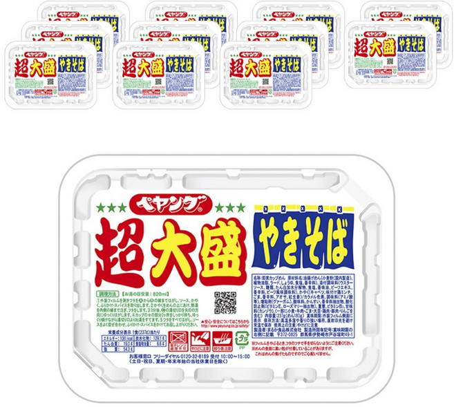 Peyoung 大容量經典日式炒麵, 237g, 12入