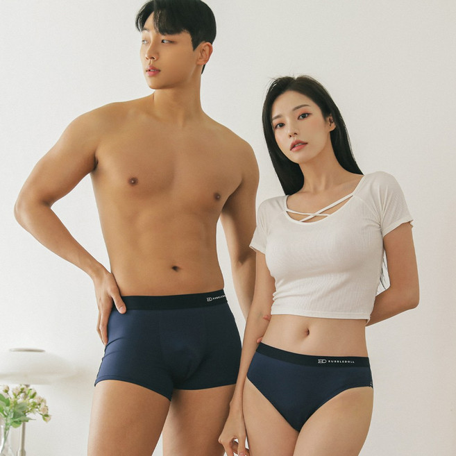 글램공감 세이지 남성 드로즈 + 여성 일반 팬티 세트