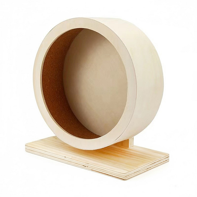 로직프리 원목 쳇바퀴 29cm 햄스터 기니피그 친칠라 저소음 러닝 휠, 1개, 단일