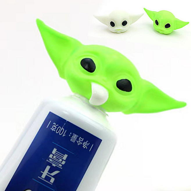 특이한 3D 외계인 캐릭터 플라스틱 치약 짜개 짜기 뚜껑 욕실 용품 학교 어린이집 답례품 추천, wc538그린, 1개
