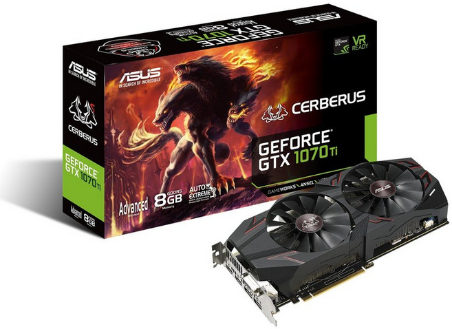 ASUS Nvidia GTX1070TI 탑재 비디오 카드 CERBERUS-GTX1070TI-A8G, 상세페이지 참조