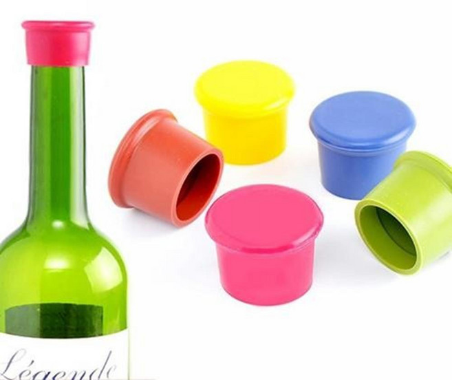 실리콘 병마개x4개 실리콘 다용도병마개 보틀스토퍼 실리콘병마개, 4개, 레드