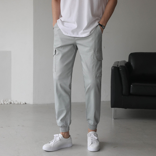 베이직바이블 남성용 카고 조거 스판 밴딩 팬츠(7color)