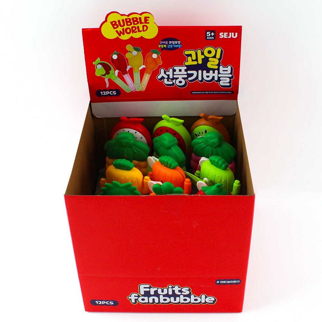 과일 선풍기 버블 12개세트 여름용 쿨링 팬, 혼합색상, 1개