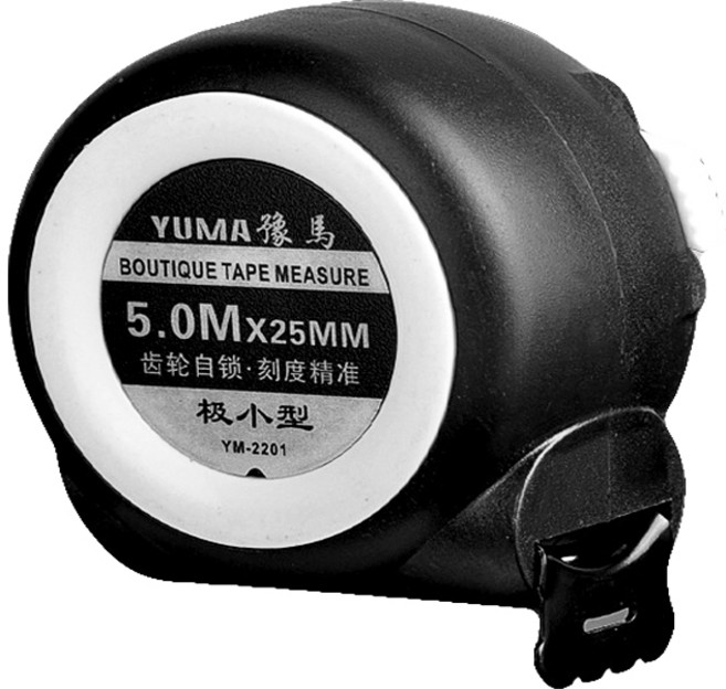YUMA 豫馬 7.5M x 25MM 自動鎖定 防摔鋼捲尺 刻度精準, 1個, 5米x25mm