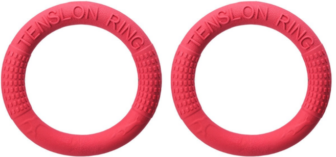 대롱상점 TPR 프리스비링 2P 세트, 레드, 2개