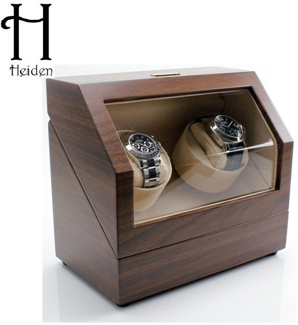 [Heiden] 하이덴 프리미어 더블 와치와인더 HD010-Wood 배터리 겸용 명품 시계보관함 Black Walnut Cherry 블랙 월넛 체리 2구 신형