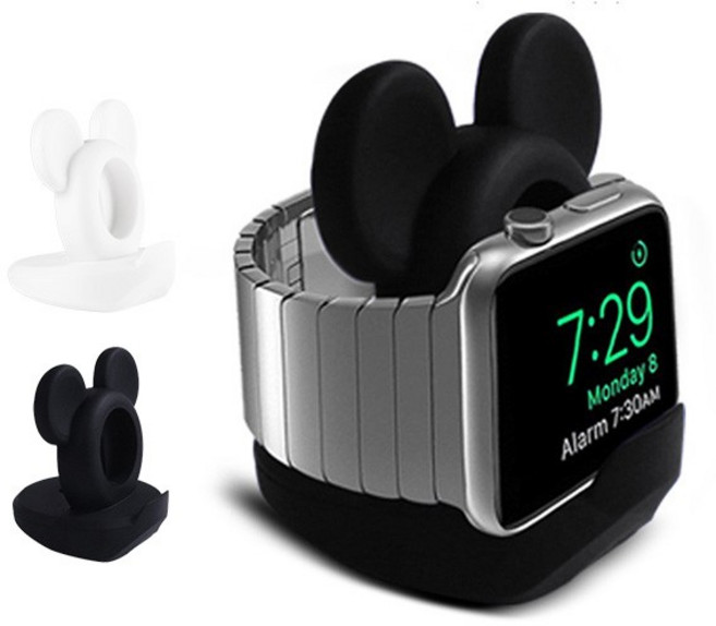 하랑 마우스 애플워치 충전기 거치대 충전독 스탠드, 화이트, 1개