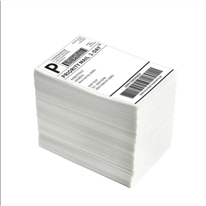 감열지 스티커 접지 (접이식) 라벨지 500매 100mm x 150mm (4인치 x 6인치) (택배 운송장 아마존 이베이 이포스트지 K-Packet K Post), 1개