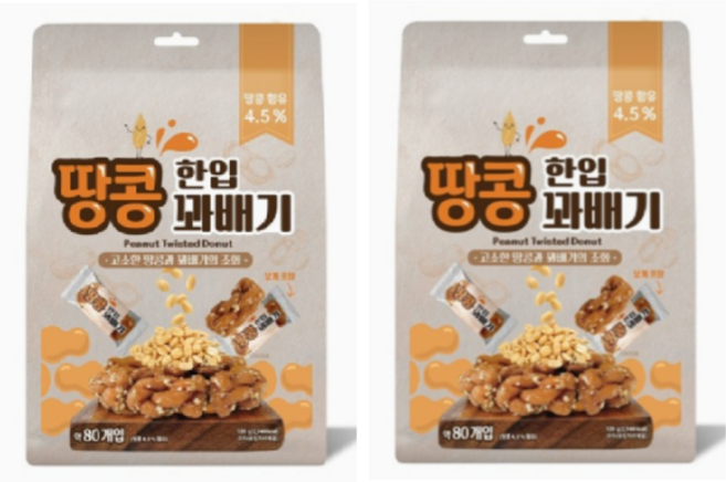 한입 땅콩 꽈배기, 520g, 2개