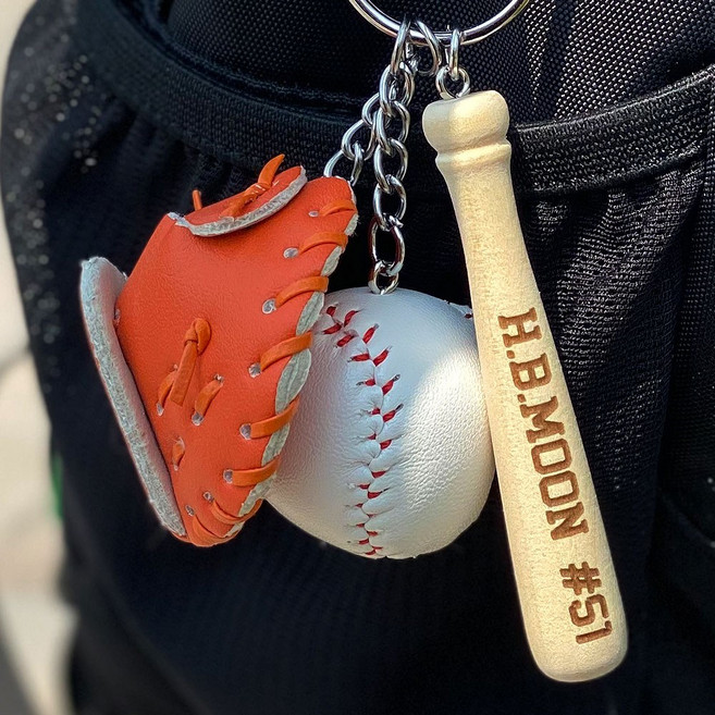 야구 키링 열쇠고리 야구공 단체 키링 각인