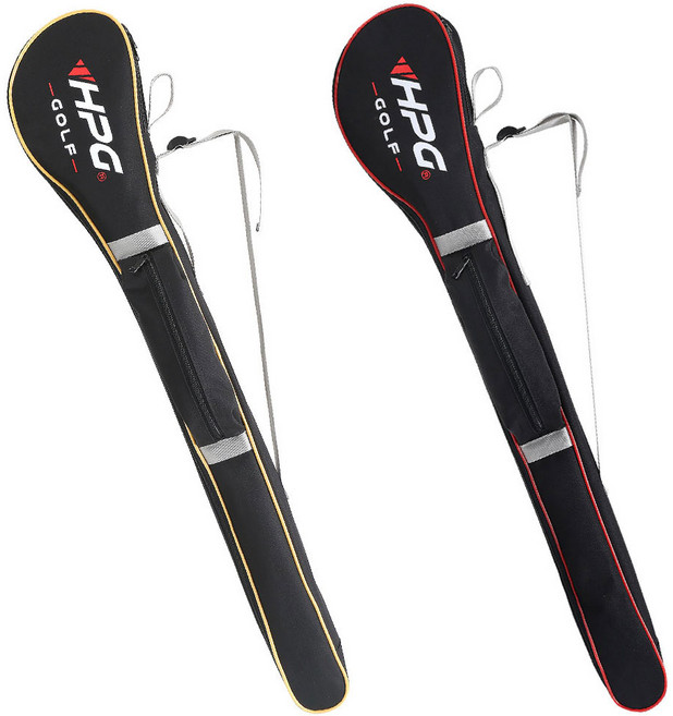 HPG 파크골프가방 소프트 싱글백 그라운드골프가방 초경량, 골드블랙