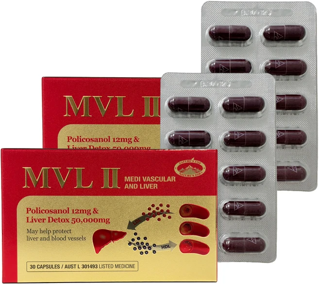 네이쳐스탑 호주 MVL 2 폴리코사놀 밀크씨슬 30정x2팩, 2개, 30정 - 쿠팡