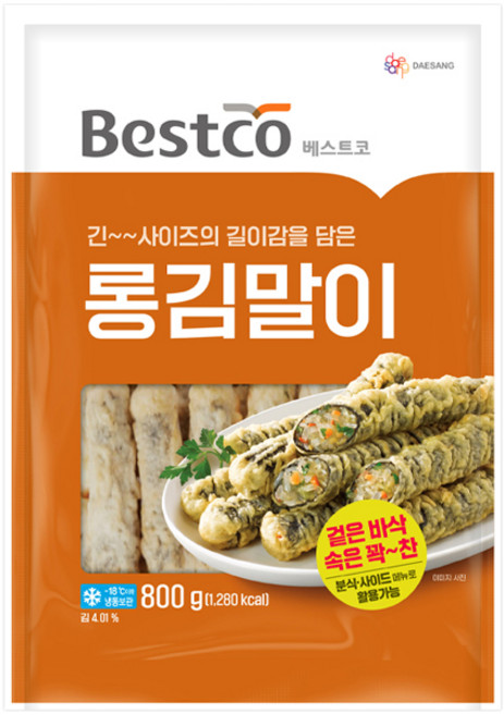 대상 베스트코 롱김말이 튀김, 1개, 800g