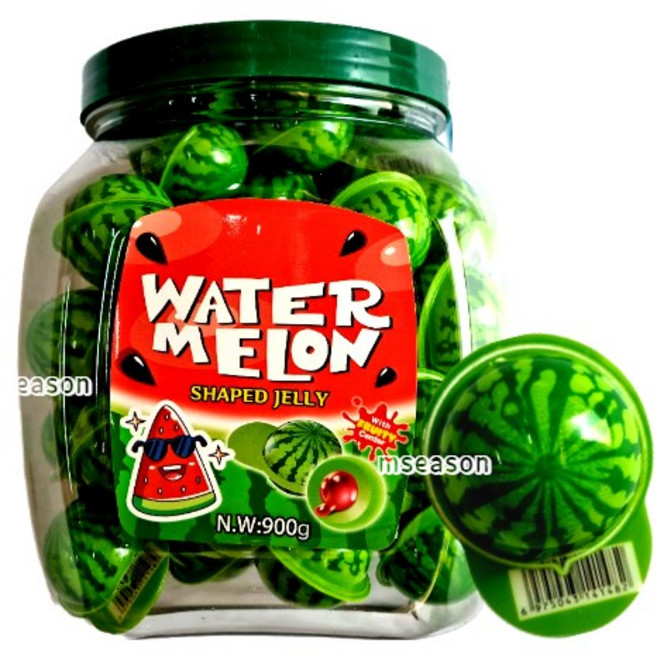 수박모양 탱탱 젤리, 18g, 4개