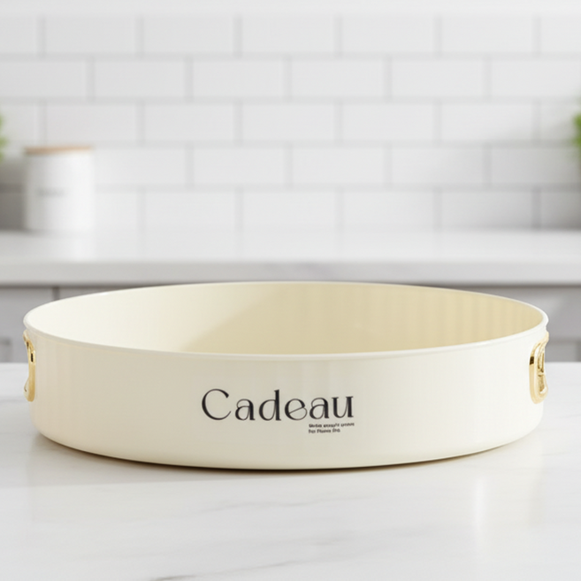 냉장고회전트레이 양념통정리함 주방 회전 양념통 트레이, 1개, 크림골드