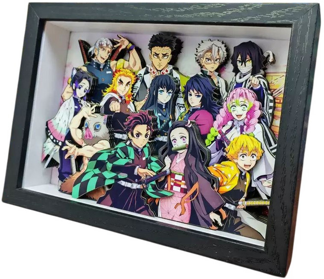 2026신상 고퀄리티 귀멸의 칼날 3D 액자 피규어, 1개, 옵션2