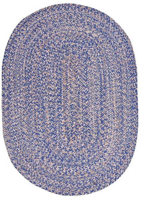 Super Area Rugs Blue/Gold Braided Rug - Entryway/Front Door Decor -4x6 ft Indoor Outdoor Farmhouse