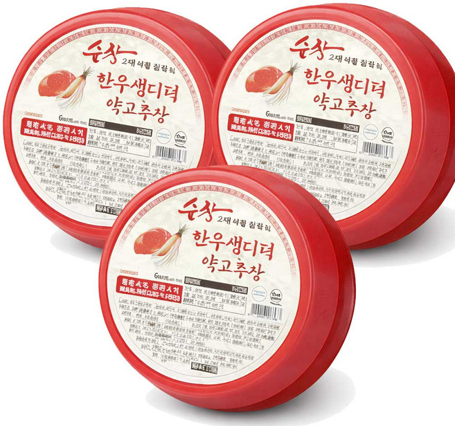 KJTONGSANG_TV 순창 한우 생더덕 약고추장, 500g, 3박스