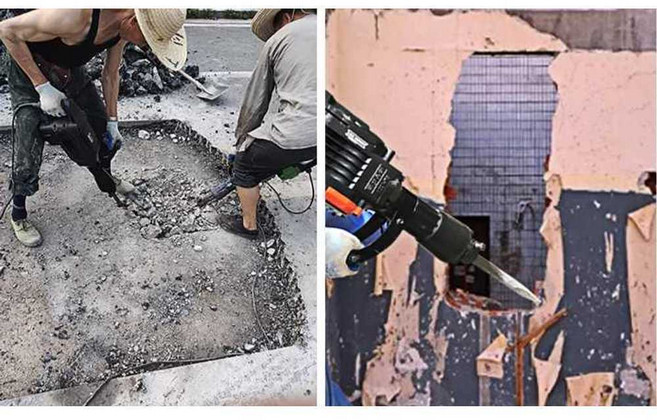 엑스코트 파괴함마 전기 고출력 철거 앙카 해머 드릴, 1개, 9. H1105전기픽+팁2개+플랫팁5200W