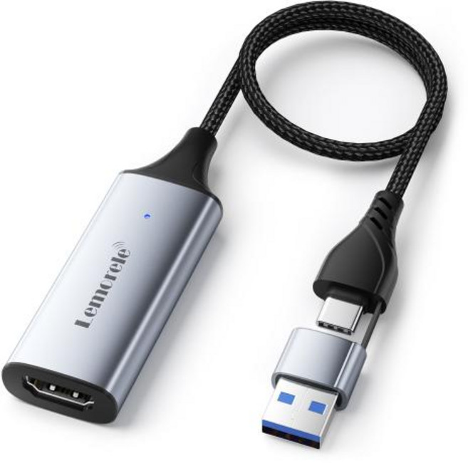 비디오 동영상 PC 영상 변환기 편집기 캡쳐 카드 캡처 보드 Lemorele 스위치 Xbox PS4/5 라이브 USB/C타입 게임 그래버 레코드 Ms2130 과 HDMI USB3., 1개, AC05