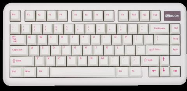 KiiBOOM Phantom81 Lite QMKVIA 75 핫스왑 가스켓 유선BT2.4GHz 무선 기계식 키보드 ABS 케이스 UV Tech RGB 백라이트, KiiBOOM Mochi, 3)White Pink