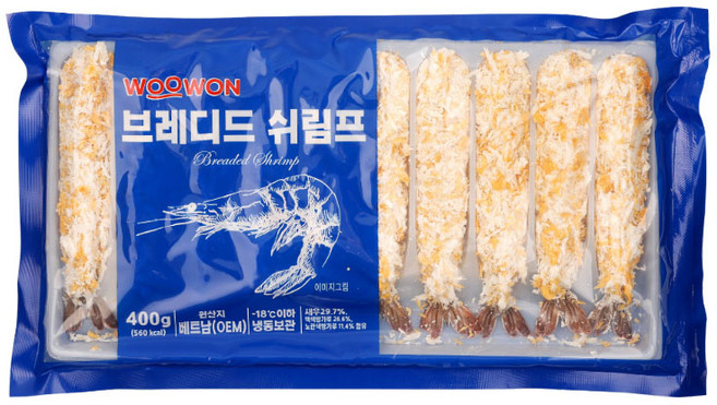 NHATRANG 빵가루새우(10미)400g, 400g, 1개