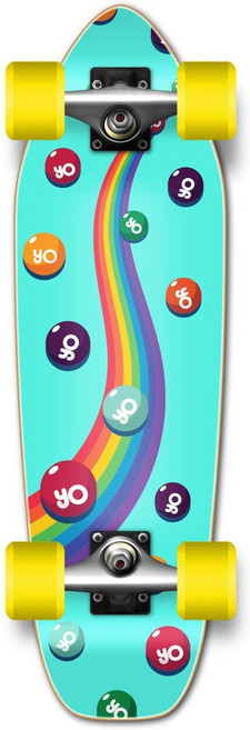 Yocaher 롱보드 27인치 미니 크루저 보드 ABEC-9 베어링, 사탕처럼 달콤한