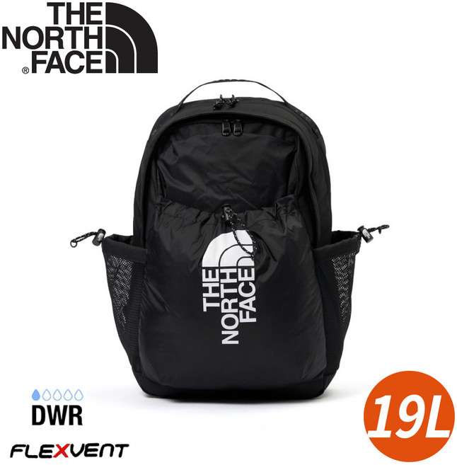 The North Face 19L 防潑水休閒後背包 黑色, 黑