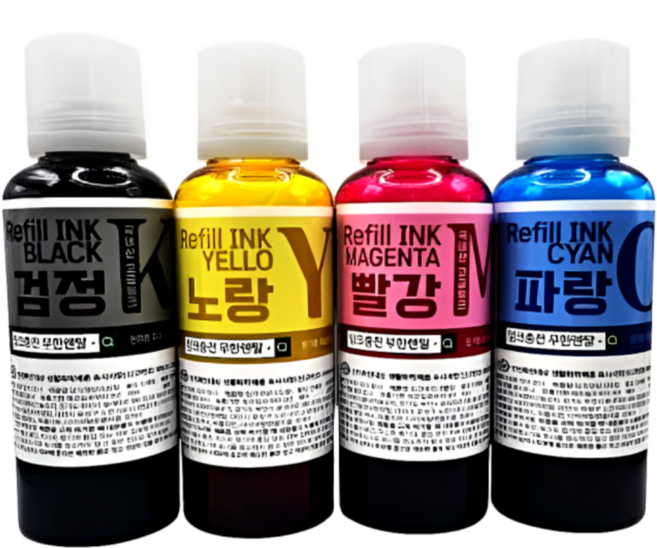 국내산 대용량 호환 삼성잉크 INK-K610 SL-T1670W J1560W T1672W T1675W T2270W 무한리필잉크, 삼성 4색세트 300ml, 1개