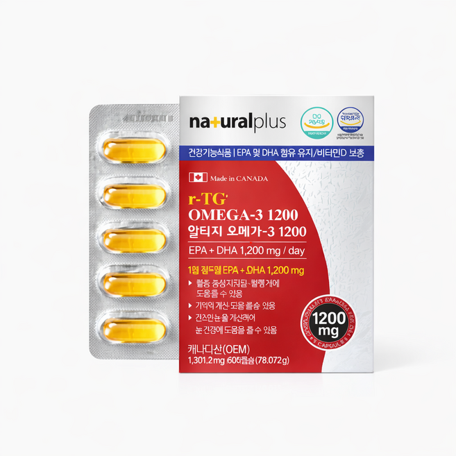 알티지 내츄럴플러스 오메가3, 60정, 1개